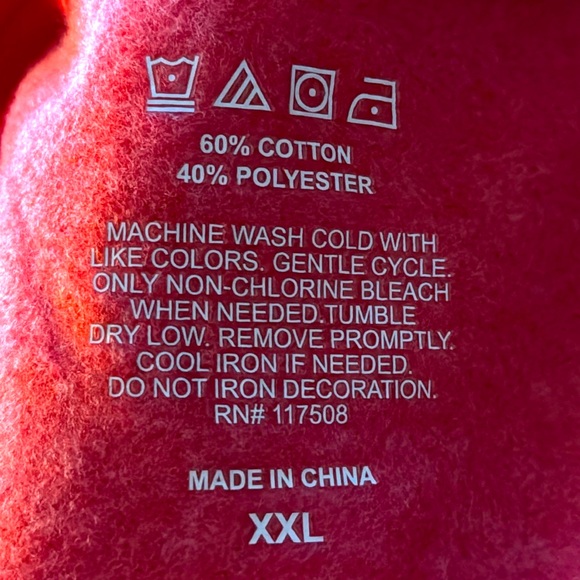 BE NAUGHTY SAVE SANTA THE TRIP * Holiday Sweatshirt * UNISEX XXL * Red and White - Picture 4 of 5